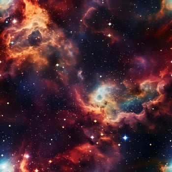 AI generated Realistic shot of a vast and majestic cosmos seamless pattern. Stars in the galaxy seamless background. High quality. AI Generative photo