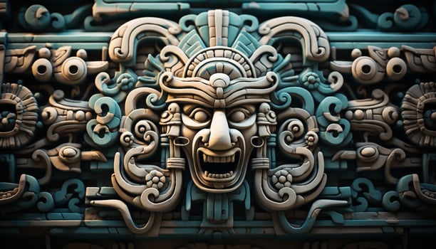 AI generated Ancient dragon sculpture embodies spirituality and creativity in East Asian culture generated by AI photo