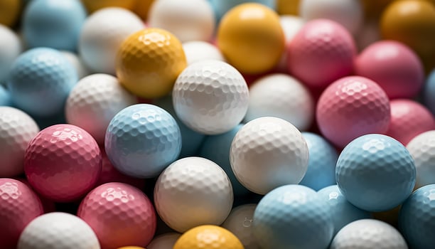 AI generated Golf ball on tee, vibrant colors, competitive sport outdoors generated by AI photo