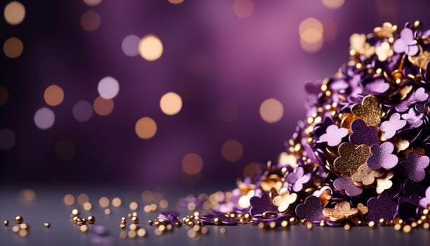 AI generated Shiny glitter illuminates abstract gold backdrop, vibrant celebration generated by AI photo