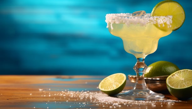 AI generated Refreshing citrus cocktail on wooden table, perfect for summer generated by AI photo
