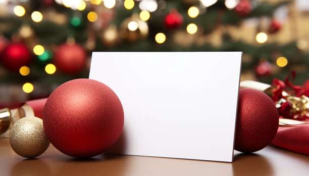 AI generated Christmas ornament glowing on a Christmas tree generated by AI photo