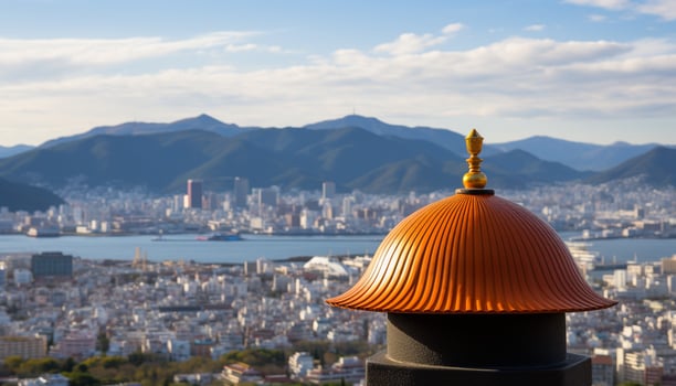 AI generated Urban skyline, famous place, architecture, high angle view generated by AI photo