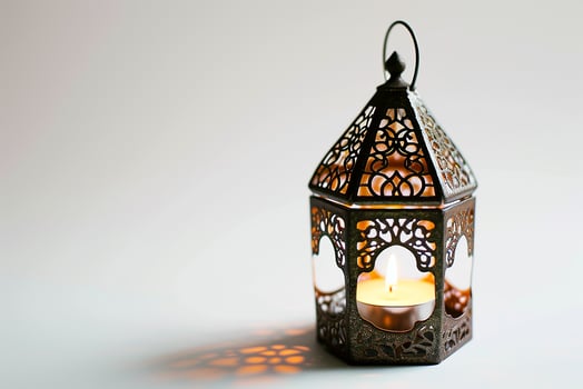 AI generated An Arabic lantern on white background photo
