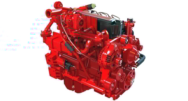 Engine for agriculture, construction, mining, oil, gas, and rail 3D rendering on white background photo