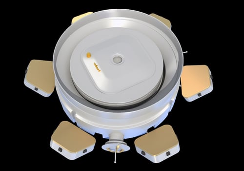 Service Module of ISS International Space Station 3D rendering on black background photo