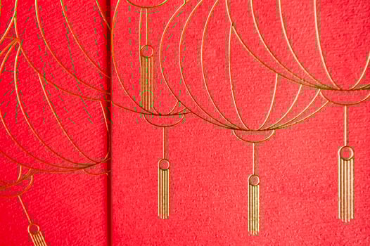 Red packet Chinese New Year cover. Chinese New Year concept. photo