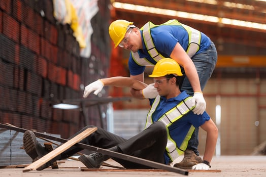 Warehouse employee was injured in an accident where iron fell on his leg. Request help from co-workers photo