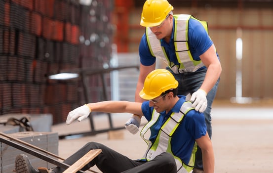 Warehouse employee was injured in an accident where iron fell on his leg. Request help from co-workers photo