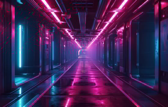 AI generated neon light background photo