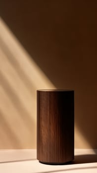 AI generated Classic Black Podium with Artistic Terrazzo Base for Display Artistry photo