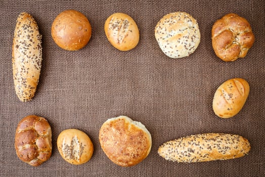 Different sorts of wholemeal breads and rolls photo