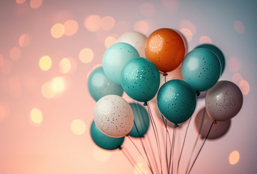 AI generated Colorful vivid balloons background photo