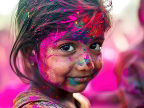 AI generated holi colorful festival photo