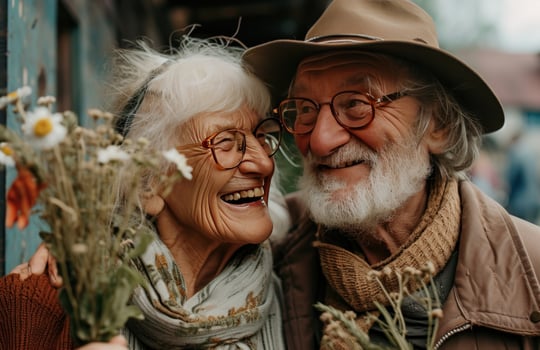 AI generated old people their youth with party photo