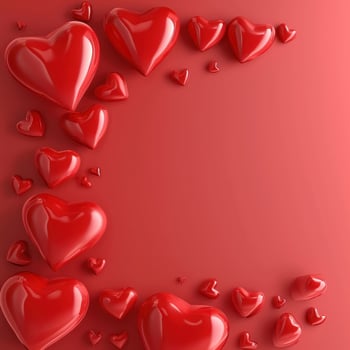 AI generated valentine's day poster template with large copy space for text photo