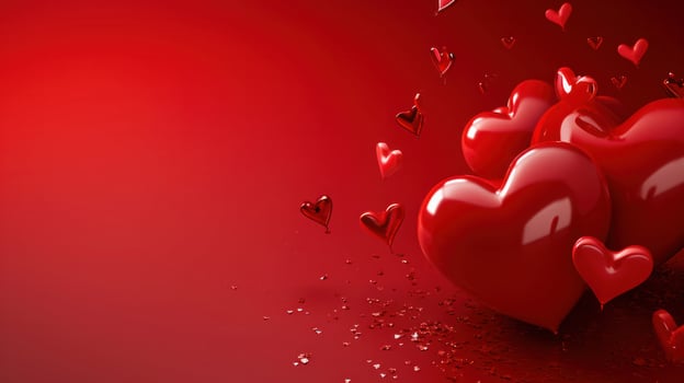 AI generated valentine's day poster template with large copy space for text photo