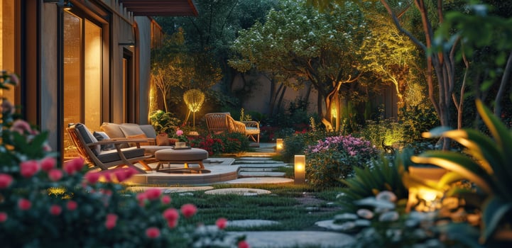 AI generated what kind of garden do you want the house of your dreams photo