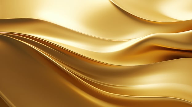 AI generated Golden abstract wavy liquid background photo