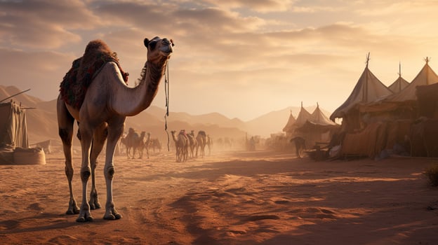 AI generated camel high quality image photo