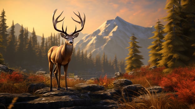 AI generated deer high quality image photo