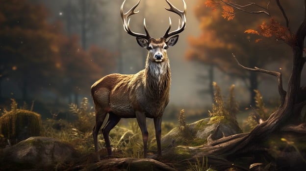 AI generated deer high quality image photo