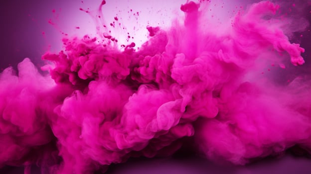 AI generated Fuchsia color powder splash background photo