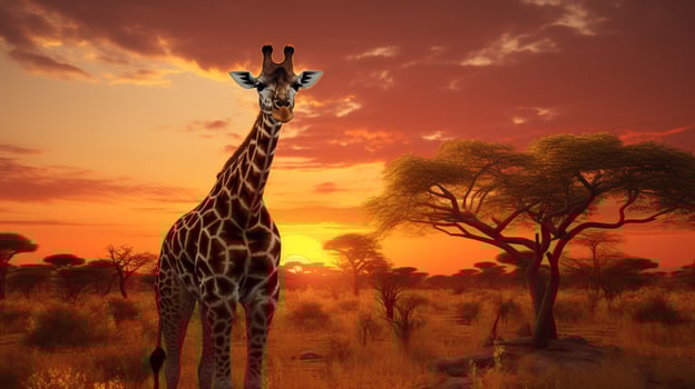AI generated giraffe high quality image photo