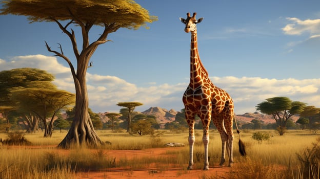 AI generated giraffe high quality image photo