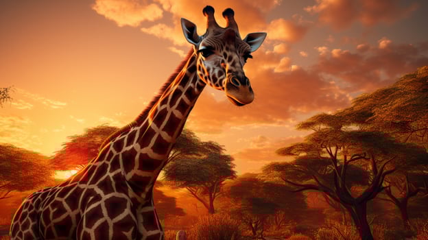 AI generated giraffe high quality image photo