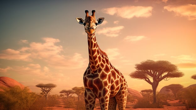 AI generated giraffe high quality image photo