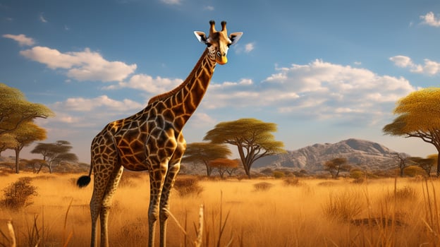 AI generated giraffe high quality image photo