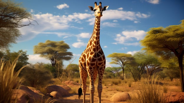 AI generated giraffe high quality image photo