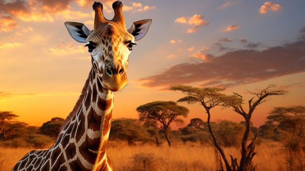 AI generated giraffe high quality image photo