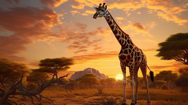 AI generated giraffe high quality image photo