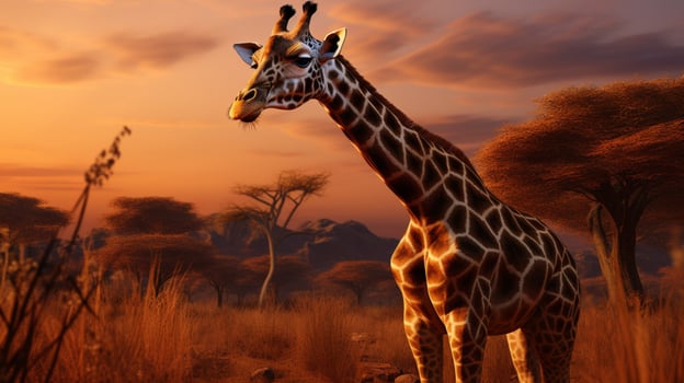 AI generated giraffe high quality image photo