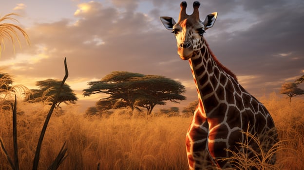 AI generated giraffe high quality image photo