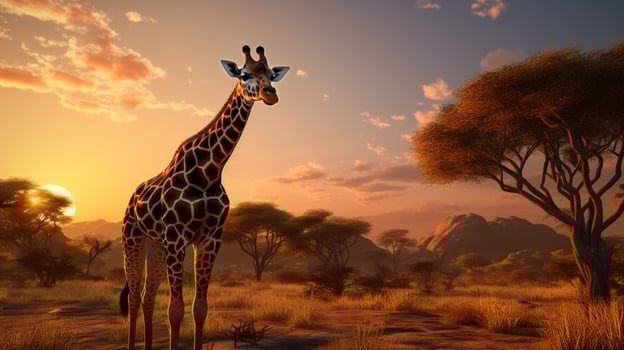 AI generated giraffe high quality image photo
