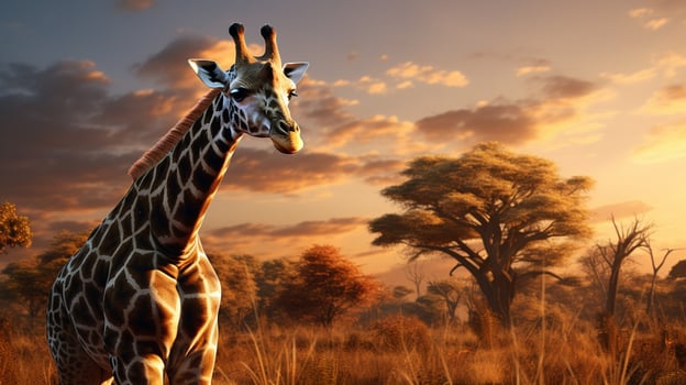 AI generated giraffe high quality image photo