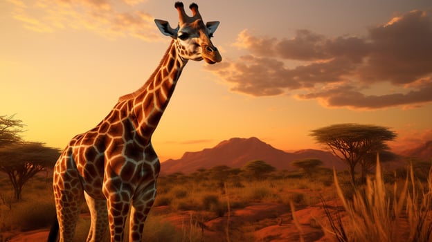 AI generated giraffe high quality image photo