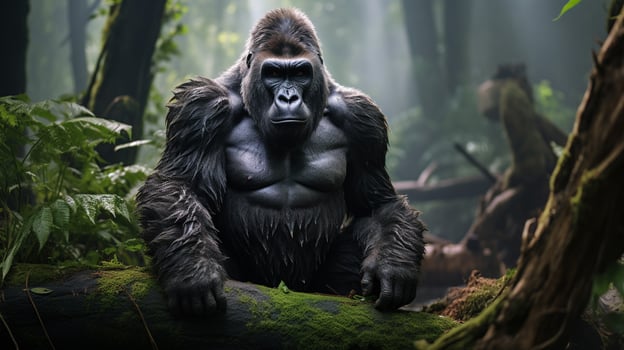 AI generated gorilla high quality image photo