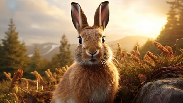 AI generated hare high quality image photo