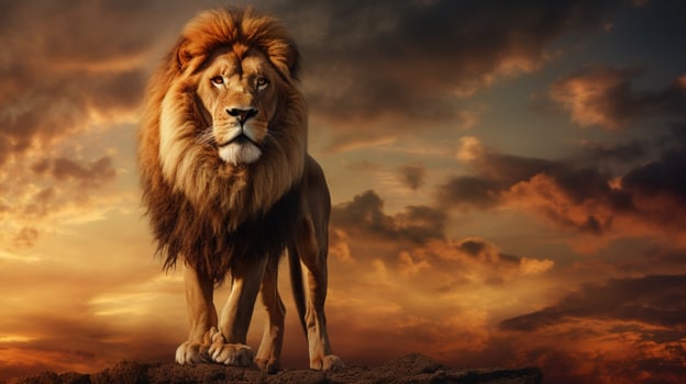 AI generated lion high quality image photo