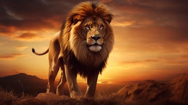 AI generated lion high quality image photo