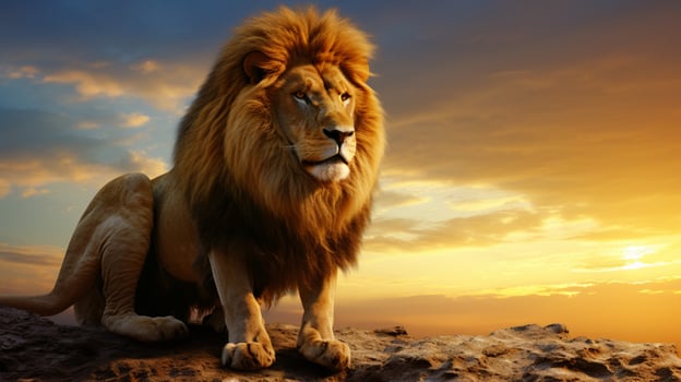 AI generated lion high quality image photo