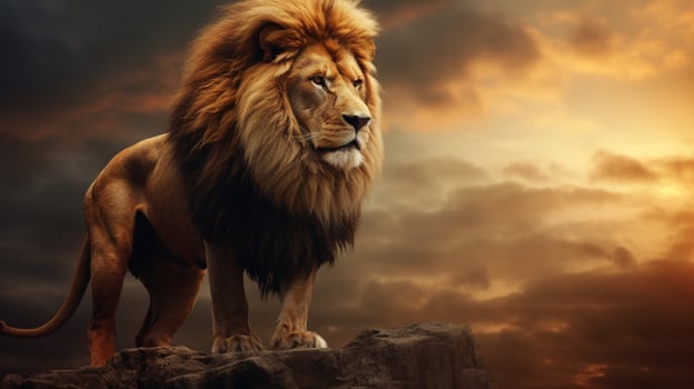 AI generated lion high quality image photo