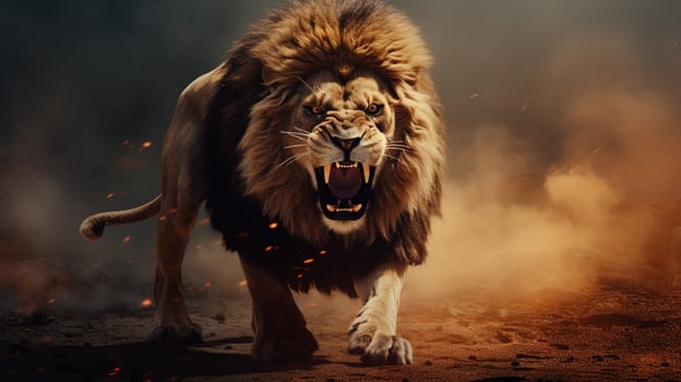AI generated lion high quality image photo