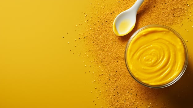 AI generated Mustard high quality background photo