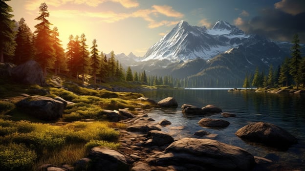 AI generated Nature Landscapes background photo