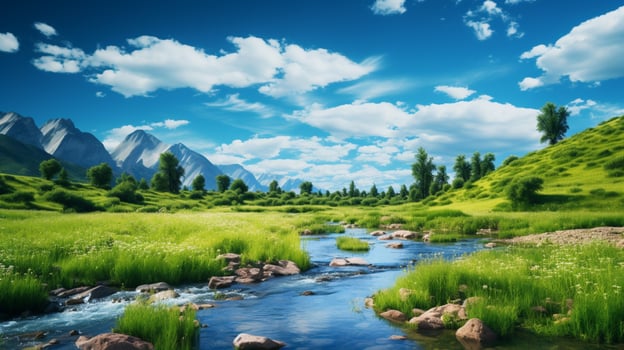 AI generated Nature Landscapes background photo